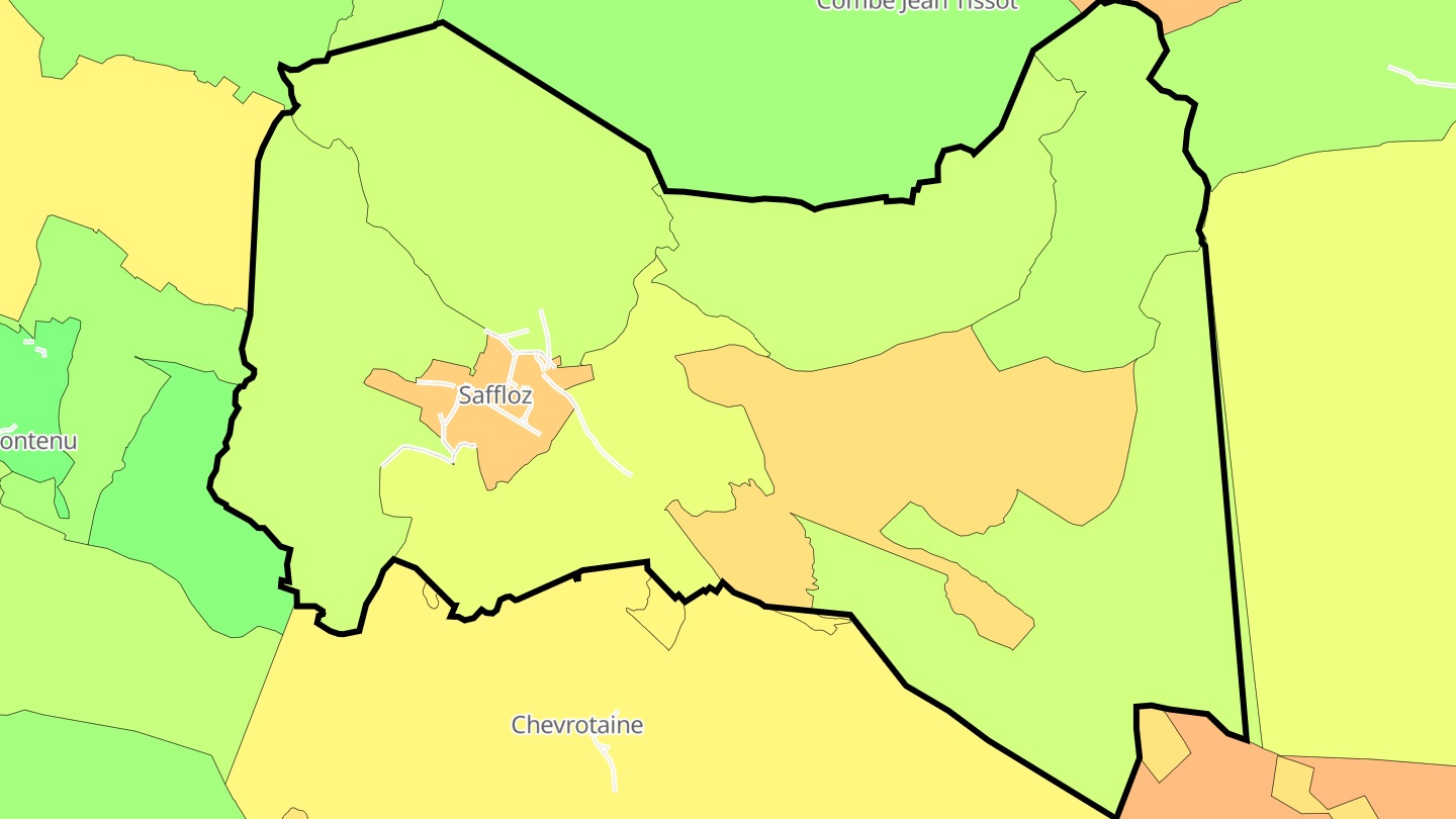 Carte des prix de l'immobilier Saffloz