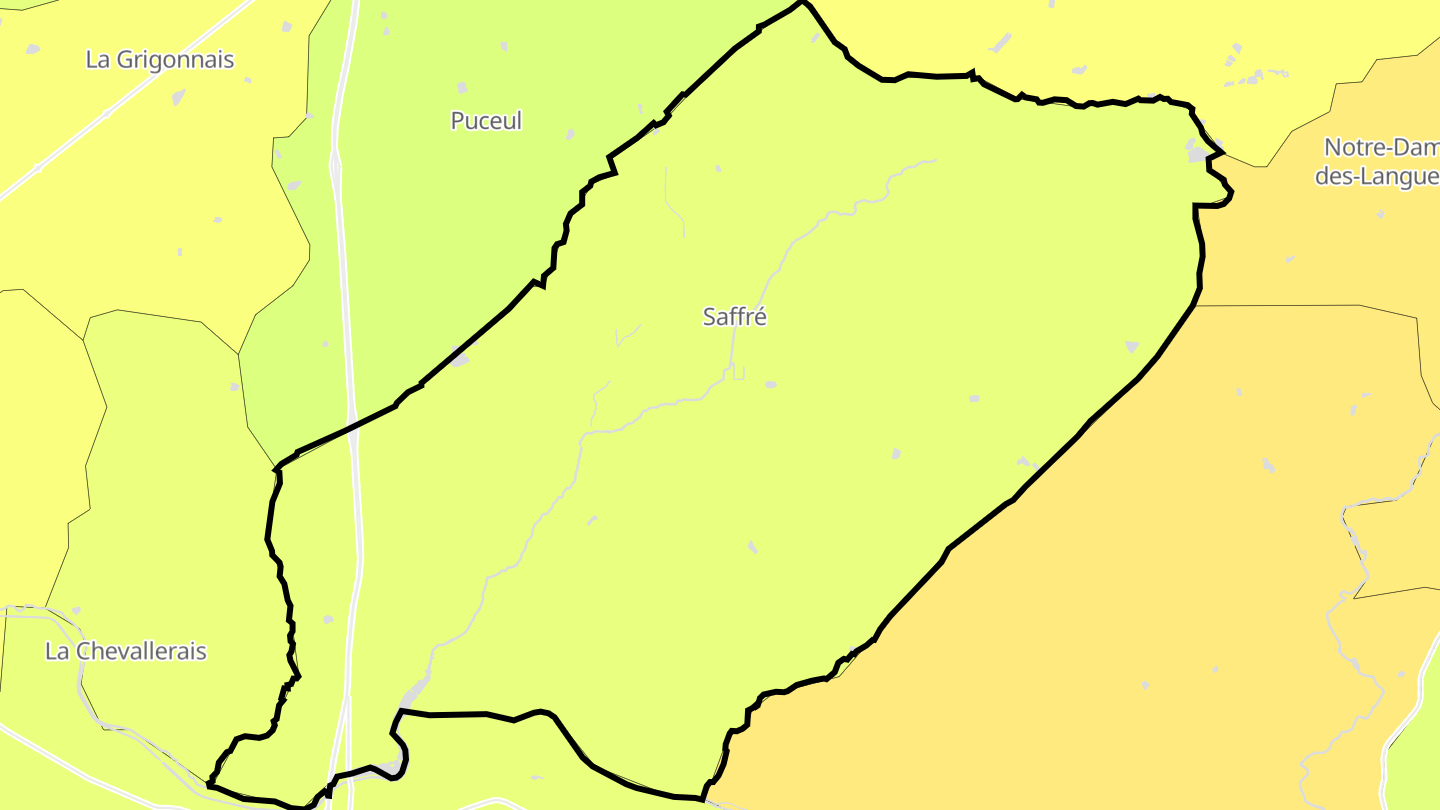 Carte des prix de l'immobilier Saffré