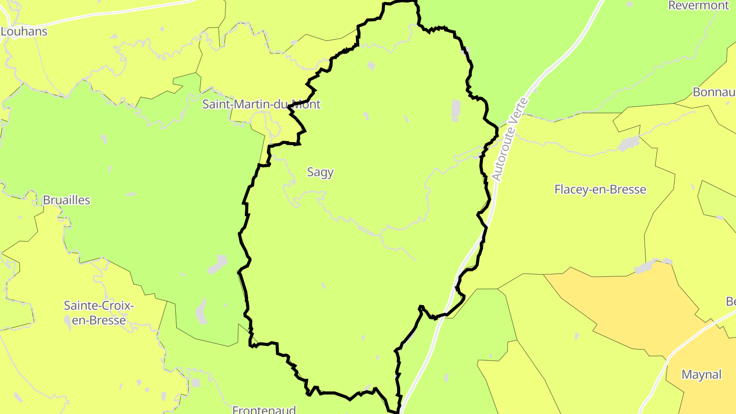 Carte des prix de l'immobilier Sagy