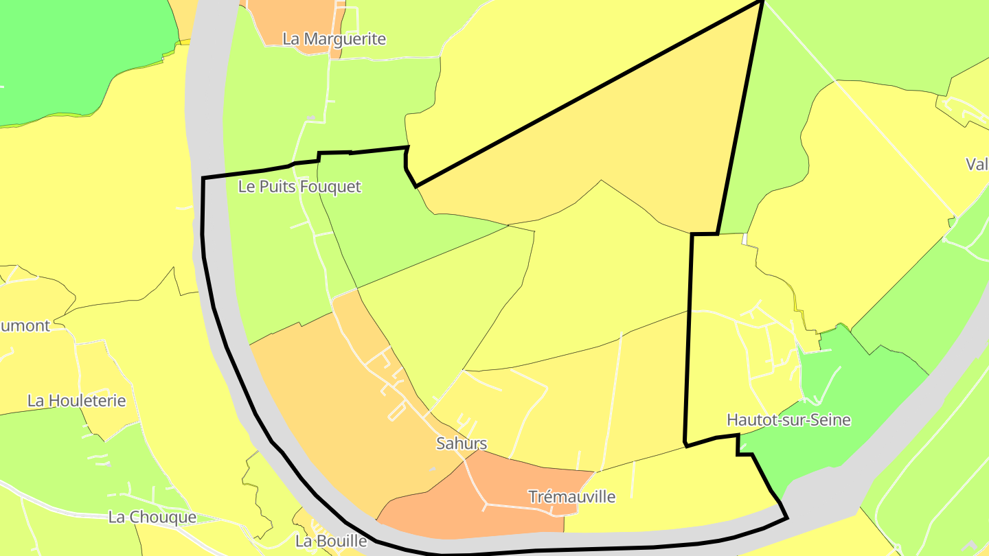 Carte des prix de l'immobilier Sahurs