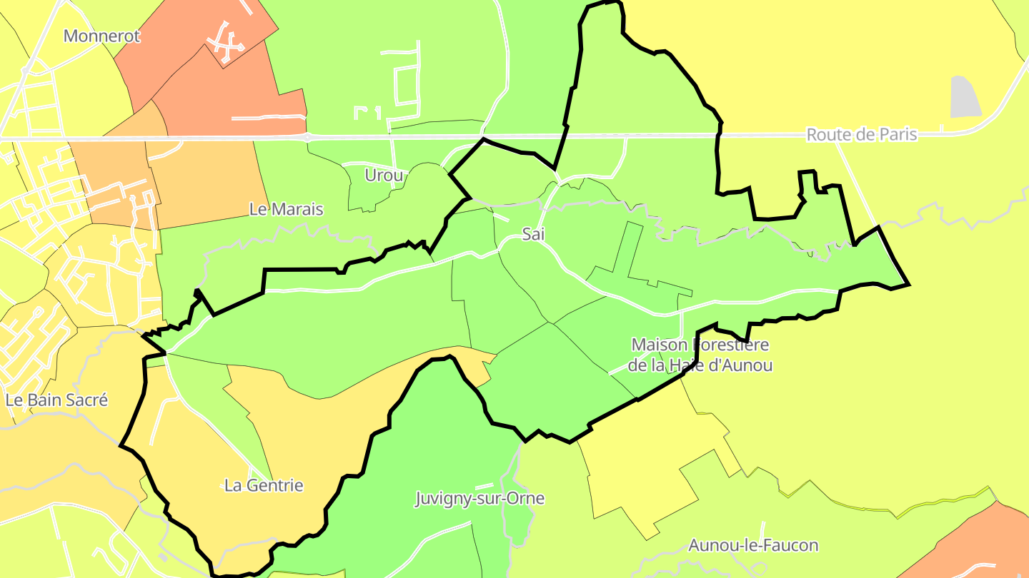 Carte des prix de l'immobilier Sai