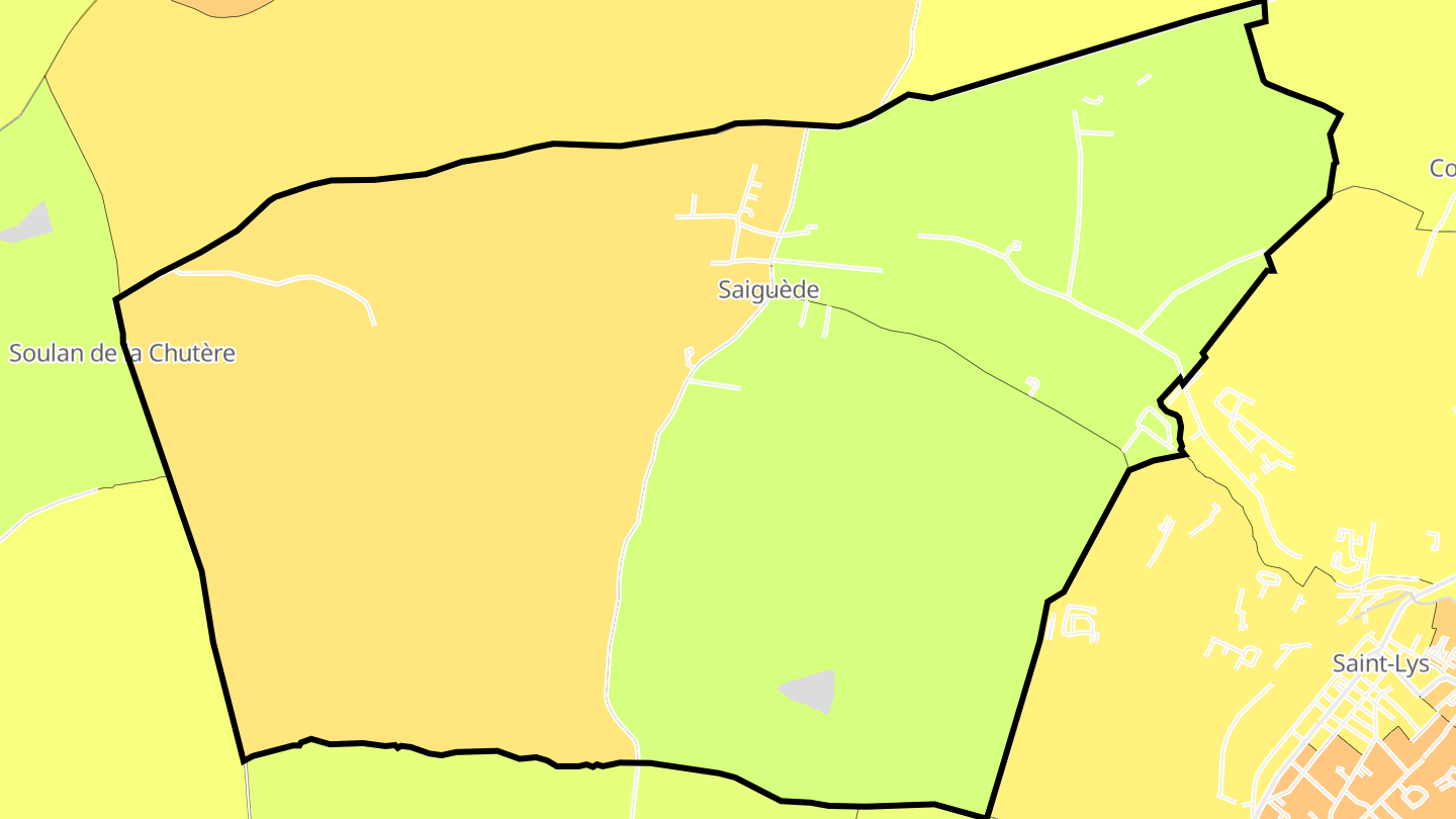 Carte des prix de l'immobilier Saiguède