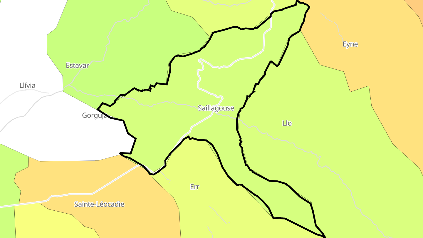 Carte des prix de l'immobilier Saillagouse