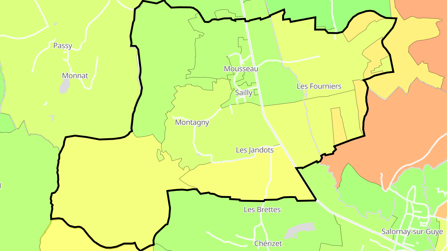 Carte des prix de l'immobilier Sailly