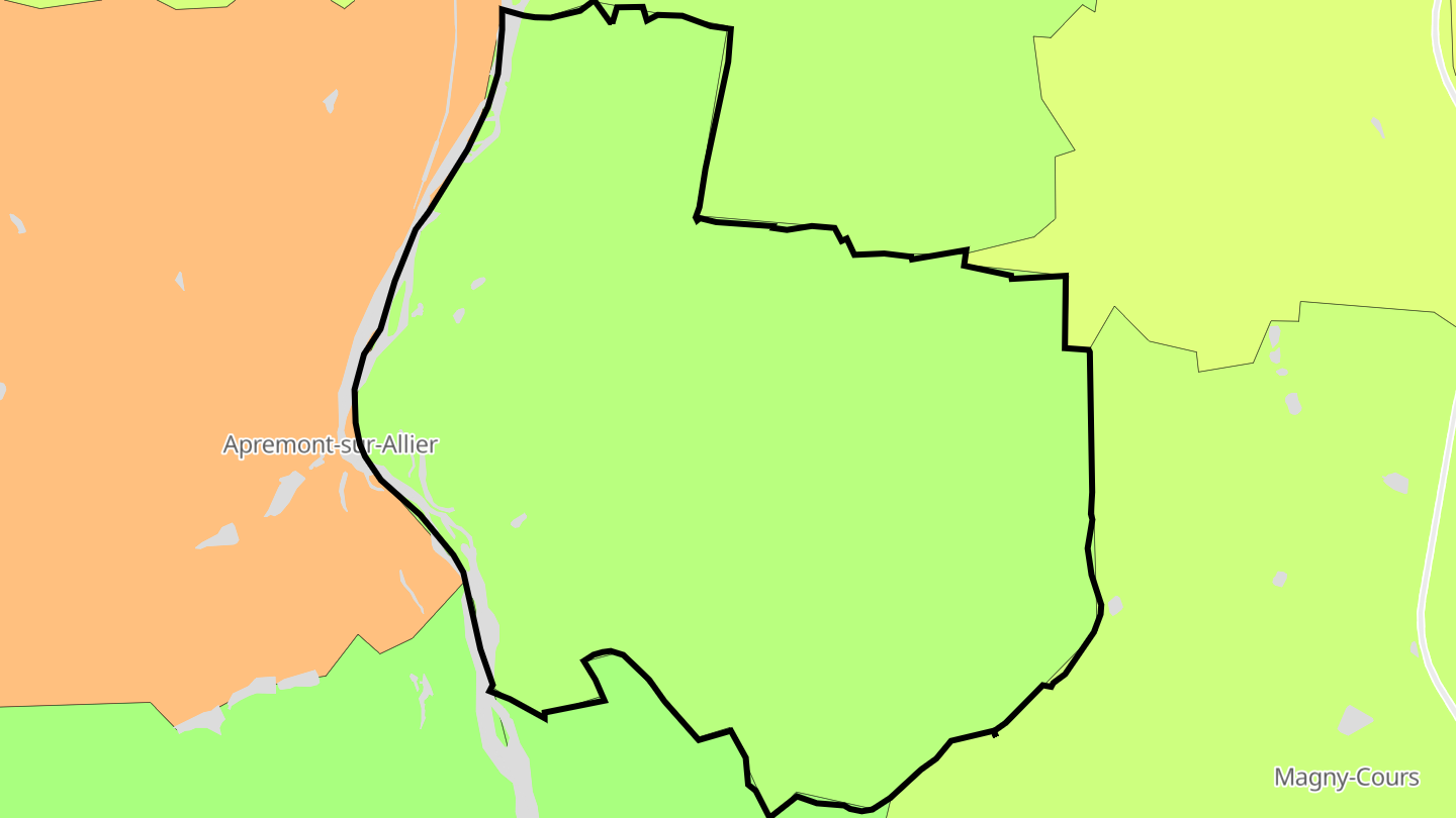 Carte des prix de l'immobilier Saincaize-Meauce