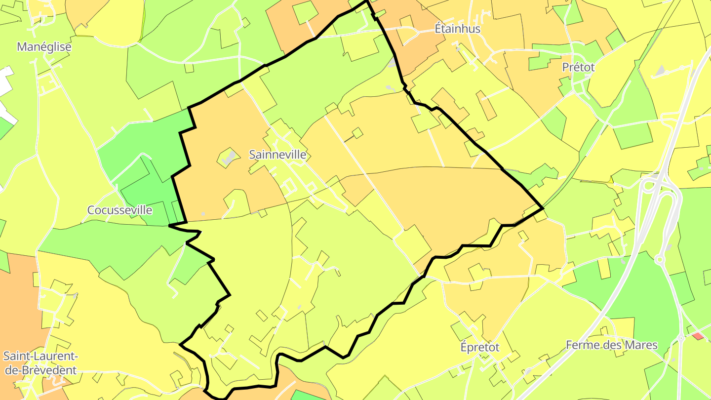 Carte des prix de l'immobilier Sainneville