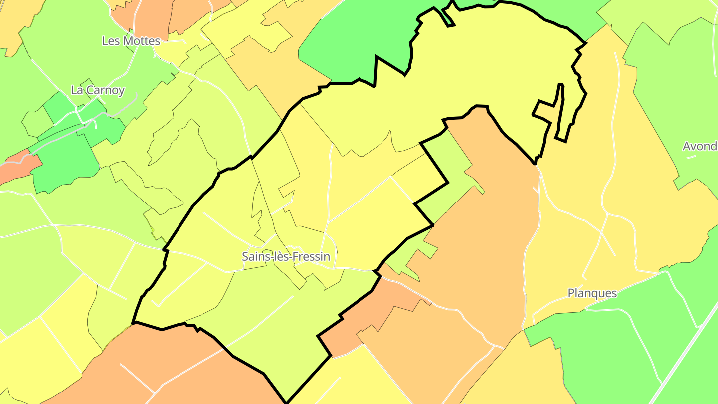Carte des prix de l'immobilier Sains-lès-Fressin