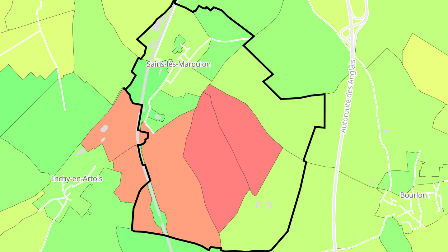 Carte des prix de l'immobilier Sains-lès-Marquion