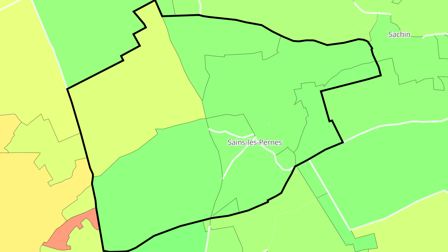 Carte des prix de l'immobilier Sains-lès-Pernes