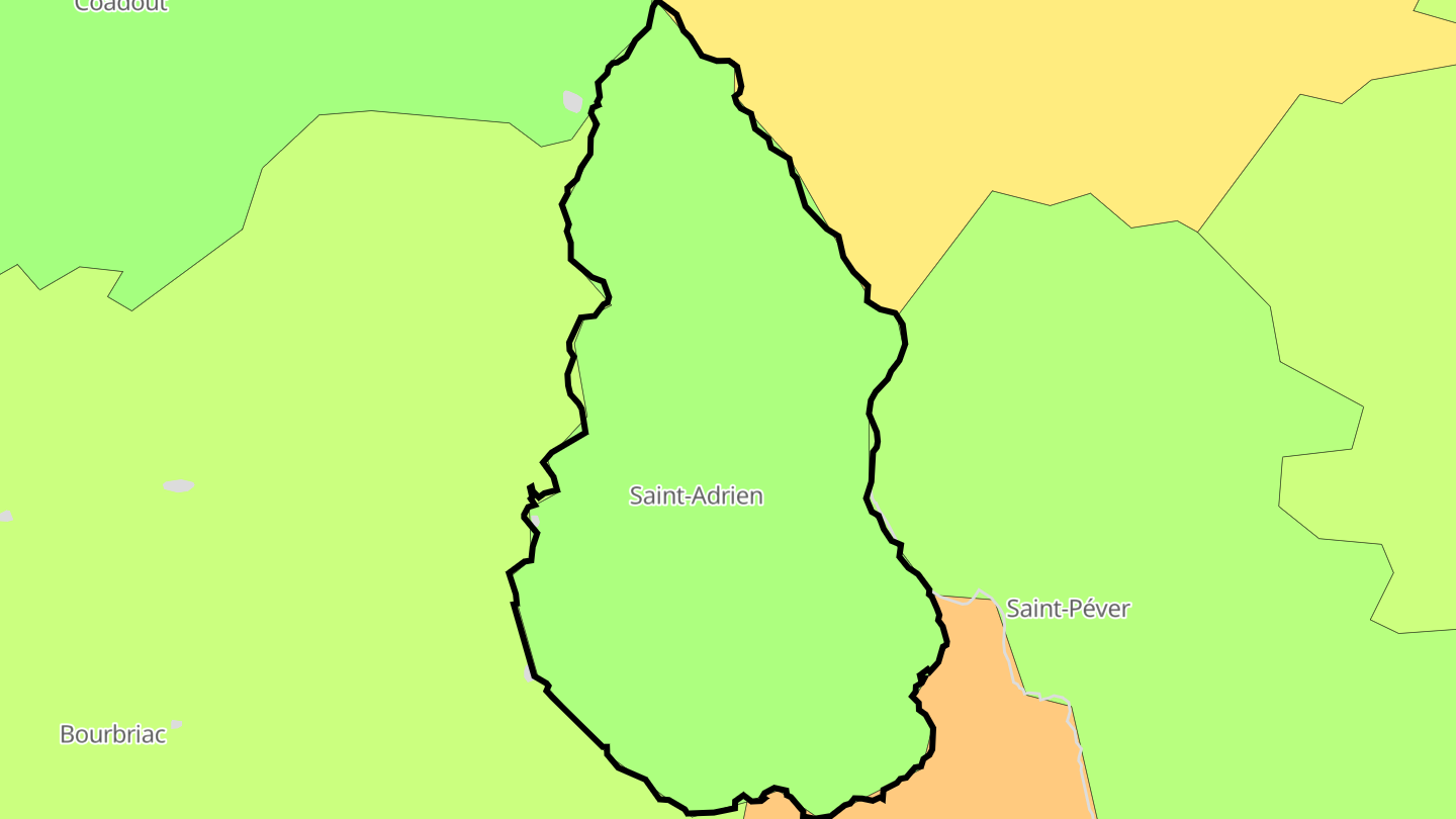 Carte des prix de l'immobilier Saint-Adrien
