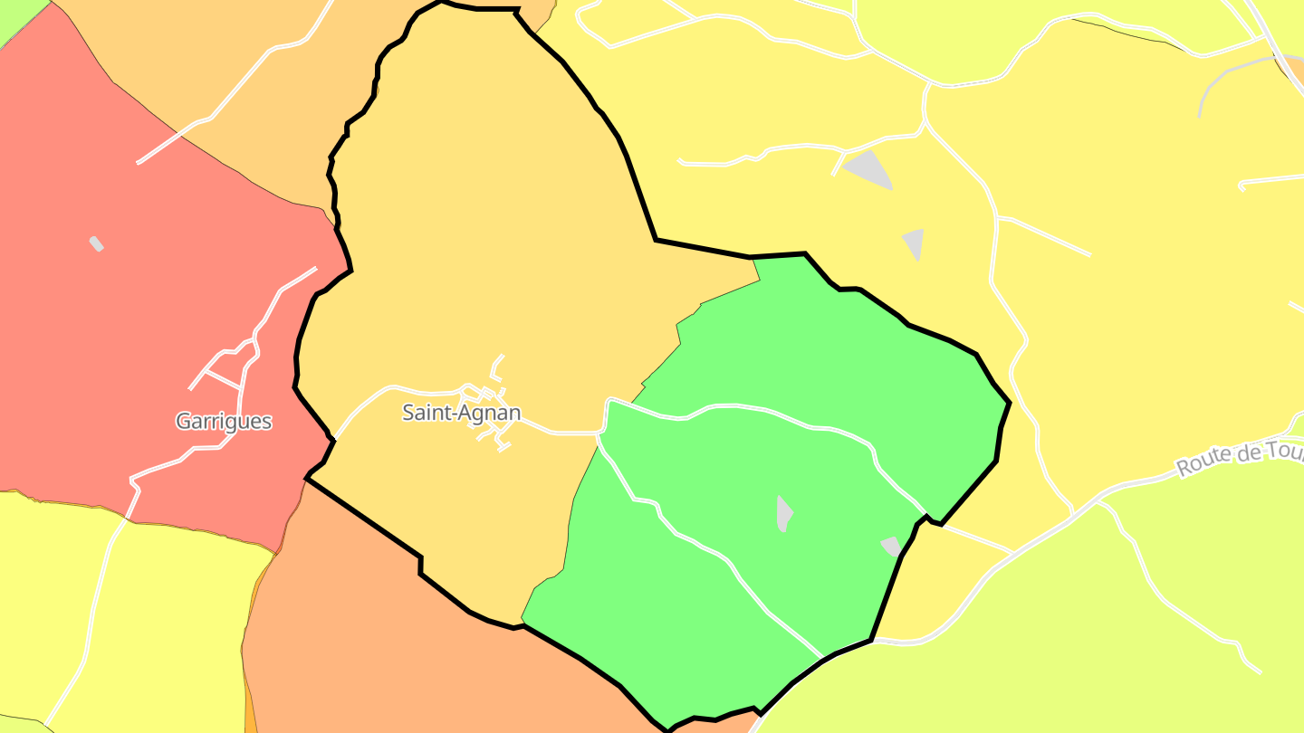 Carte des prix de l'immobilier Saint-Agnan