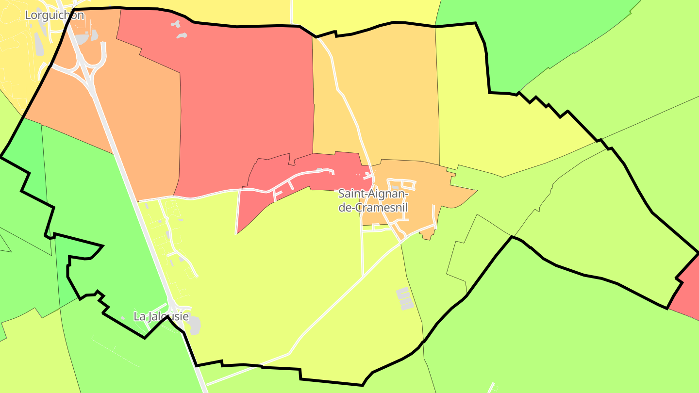 Carte des prix de l'immobilier Saint-Aignan-de-Cramesnil