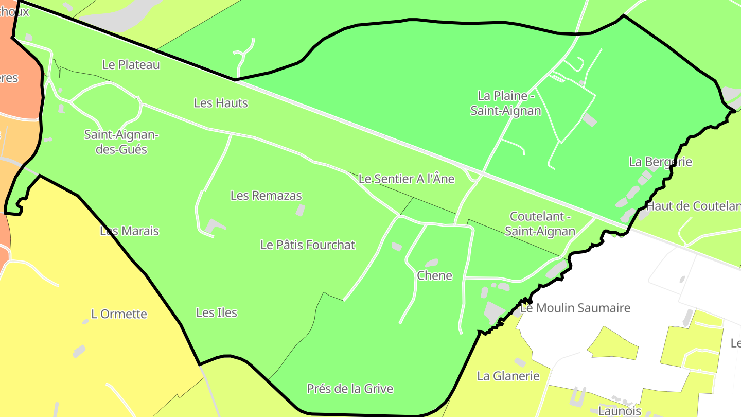 Carte des prix de l'immobilier Saint-Aignan-des-Gués