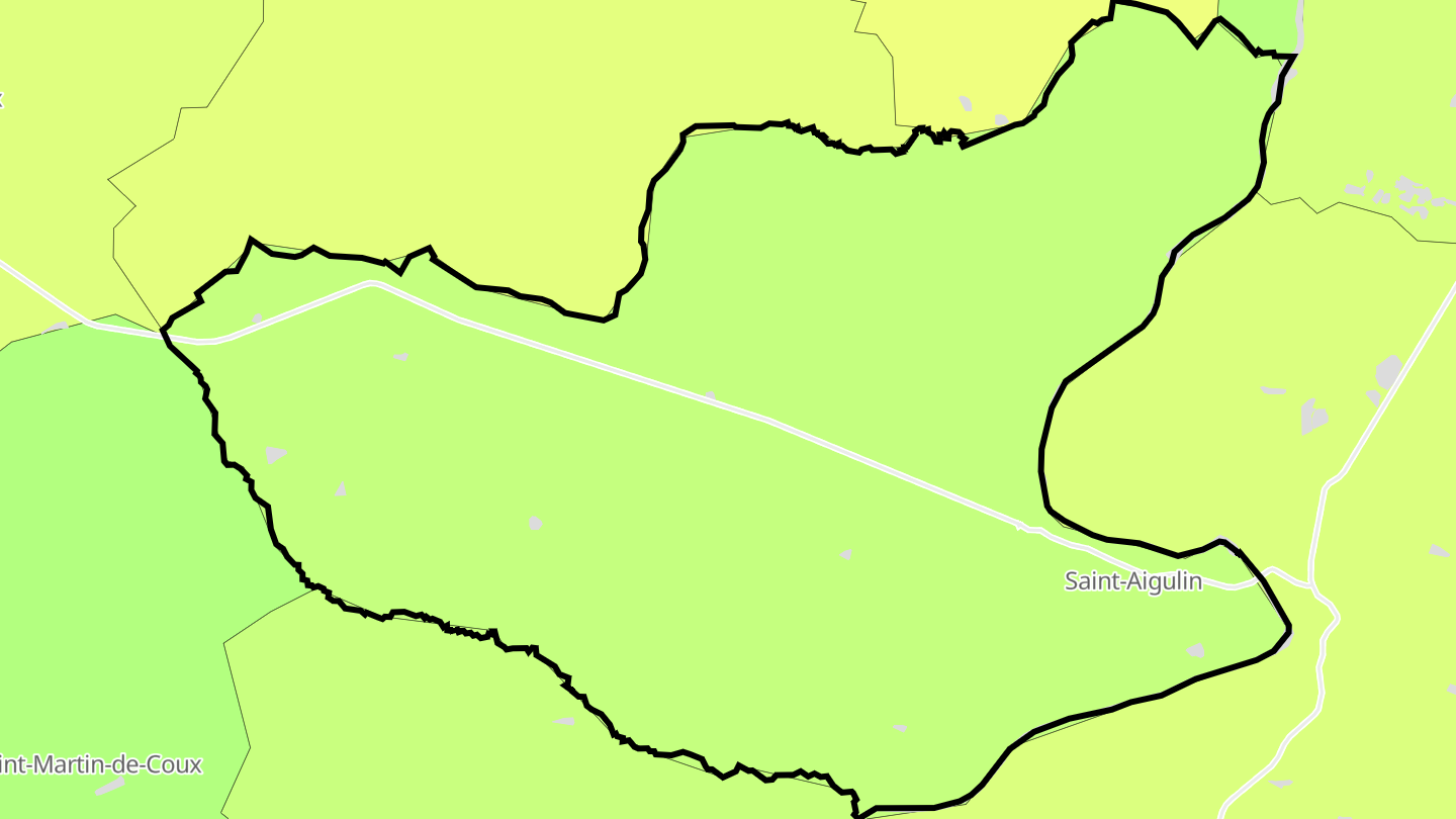 Carte des prix de l'immobilier Saint-Aigulin
