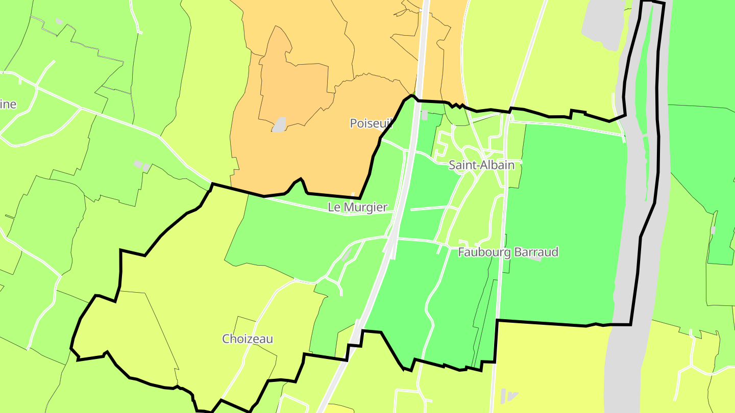 Carte des prix de l'immobilier Saint-Albain