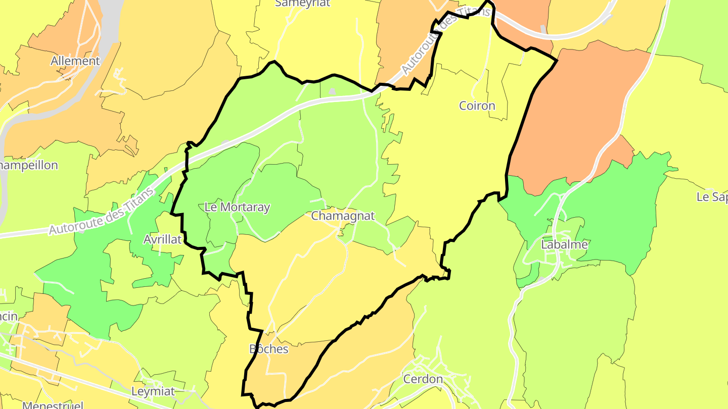Carte des prix de l'immobilier Saint-Alban