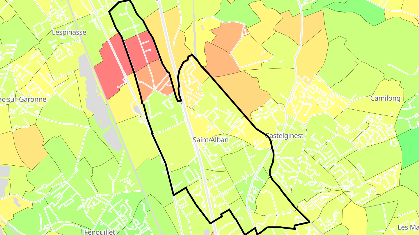 Carte des prix de l'immobilier Saint-Alban