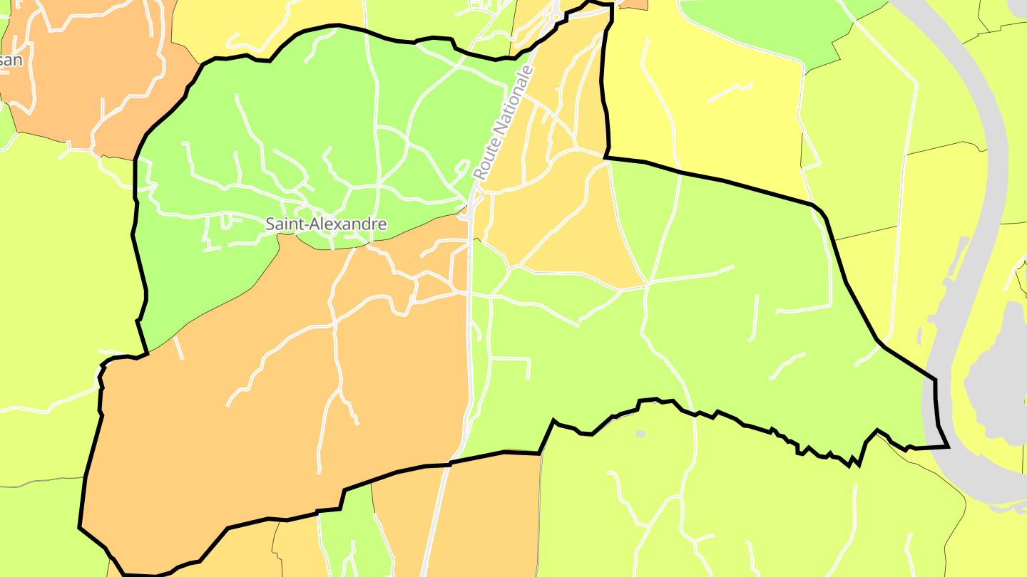 Carte des prix de l'immobilier Saint-Alexandre