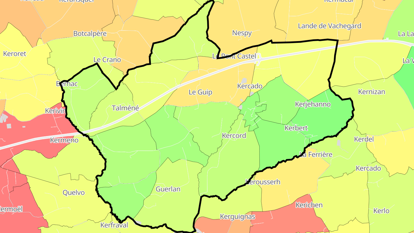 Carte des prix de l'immobilier Saint-Allouestre