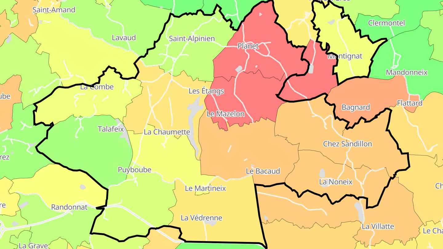 Carte des prix de l'immobilier Saint-Alpinien