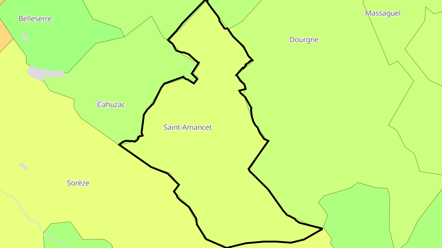 Carte des prix de l'immobilier Saint-Amancet