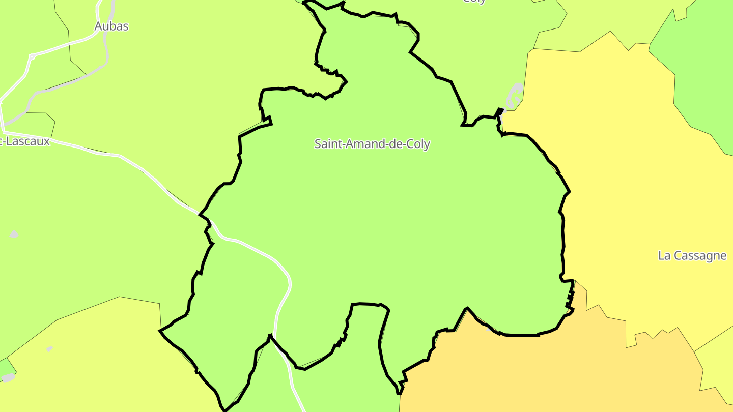 Carte des prix de l'immobilier Saint-Amand-de-Coly