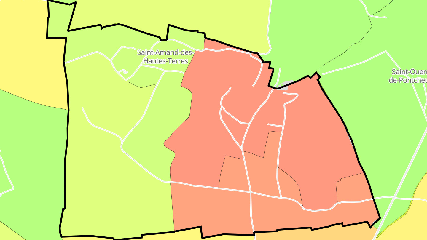 Carte des prix de l'immobilier Saint-Amand-des-Hautes-Terres