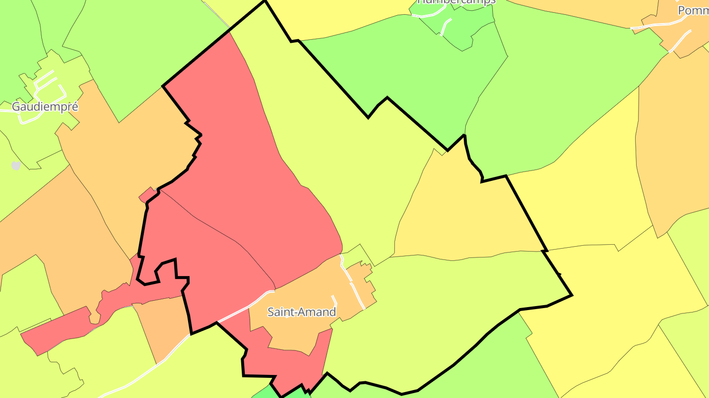 Carte des prix de l'immobilier Saint-Amand