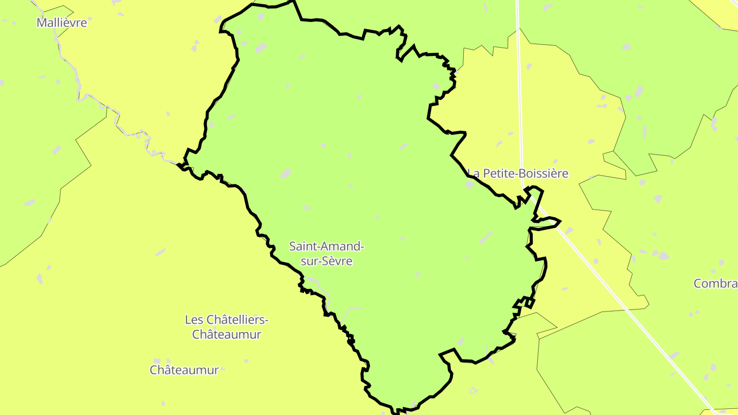 Carte des prix de l'immobilier Saint-Amand-sur-Sèvre