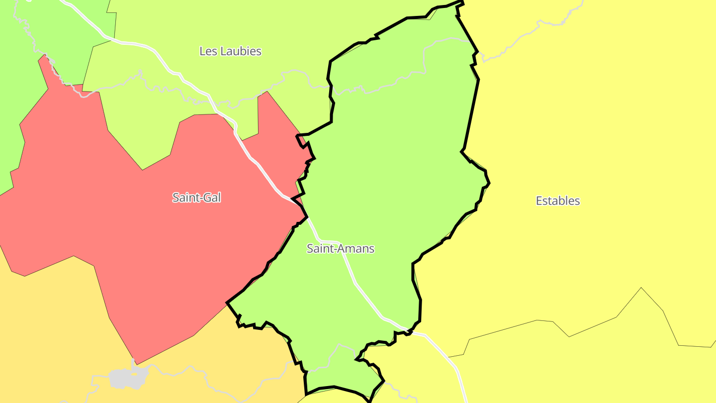 Carte des prix de l'immobilier Saint-Amans
