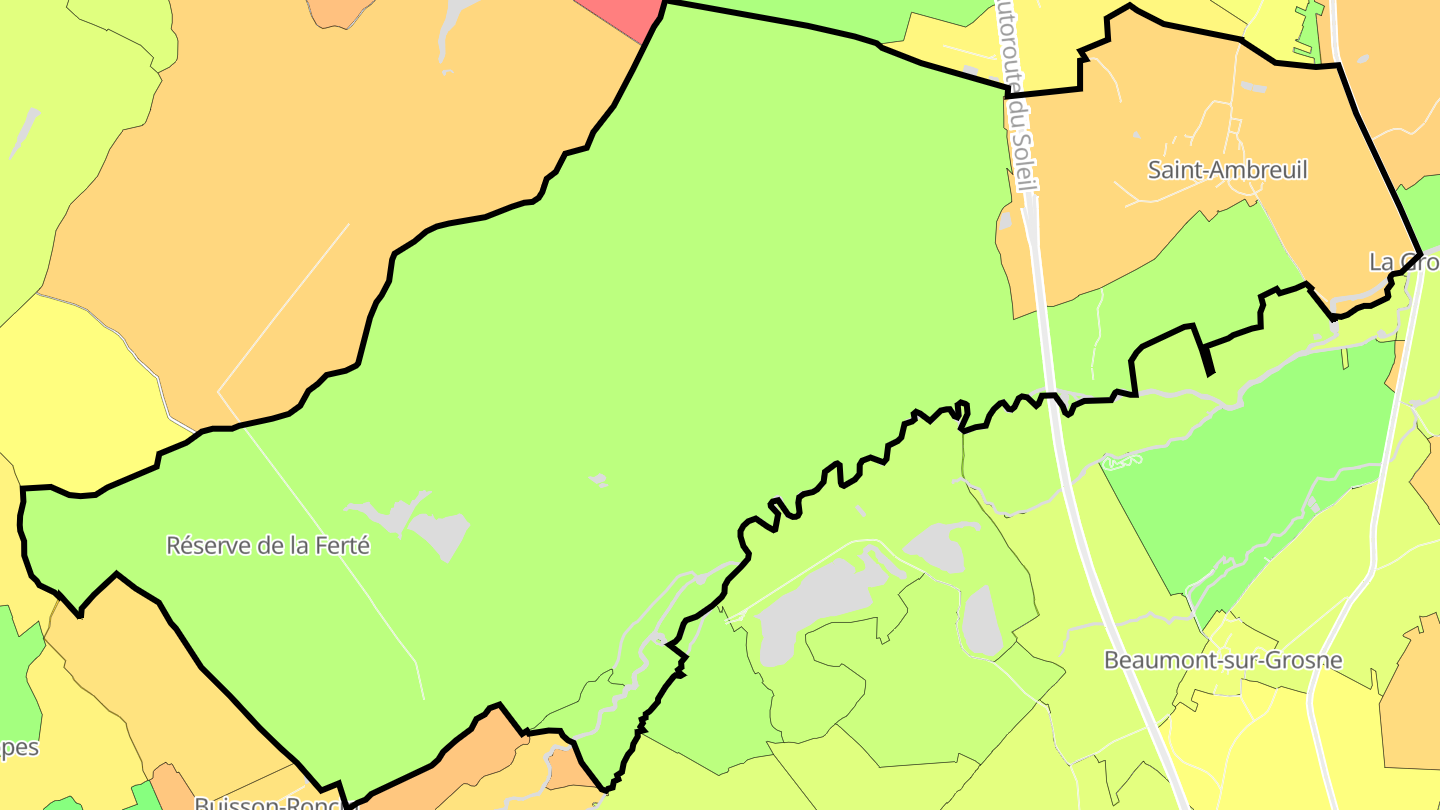 Carte des prix de l'immobilier Saint-Ambreuil