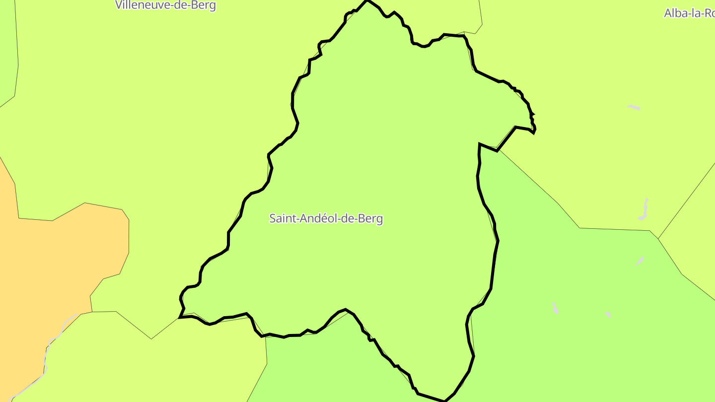 Carte des prix de l'immobilier Saint-Andéol-de-Berg