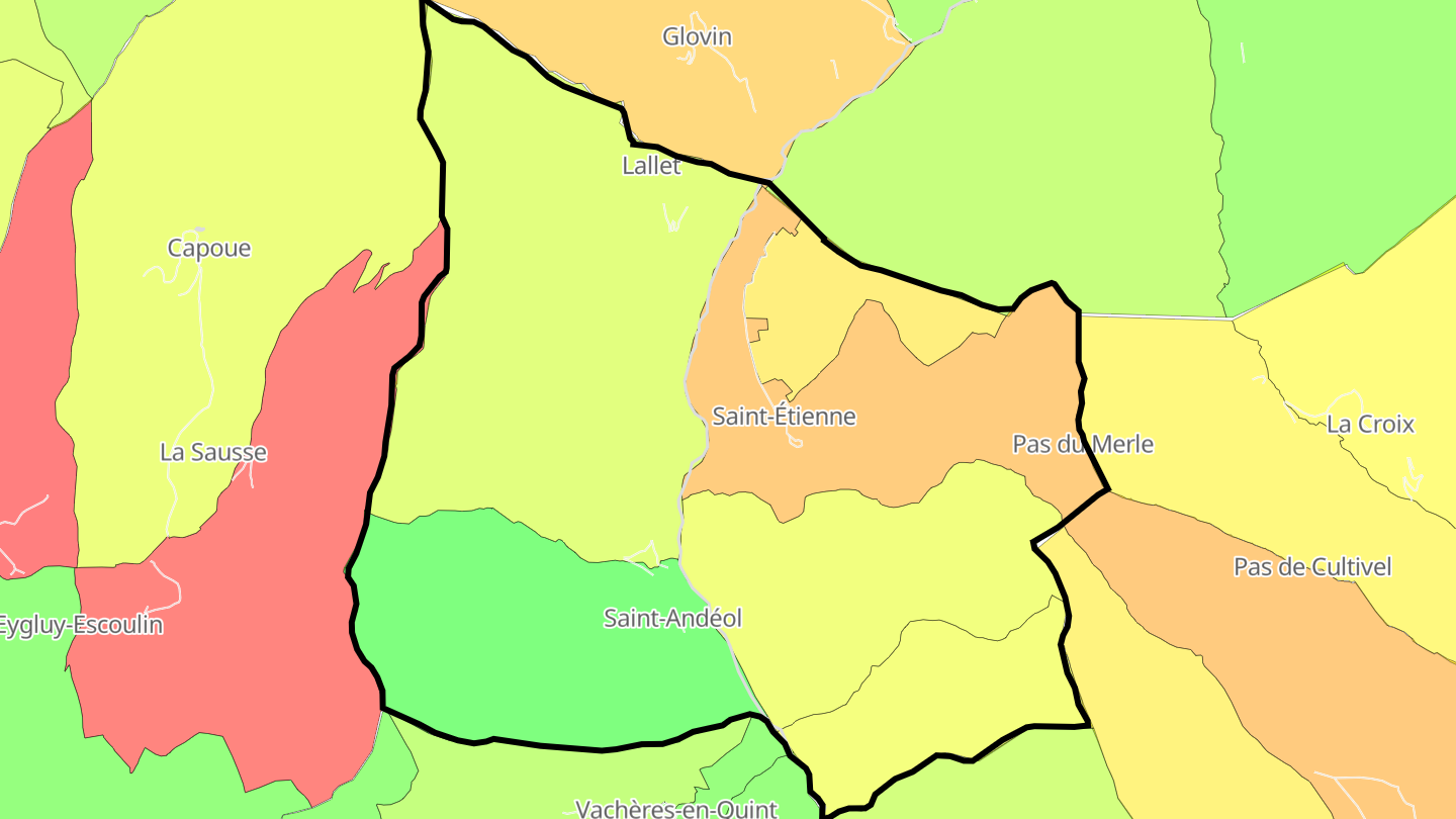 Carte des prix de l'immobilier Saint-Andéol