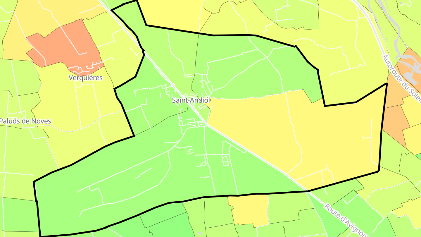Carte des prix de l'immobilier Saint-Andiol