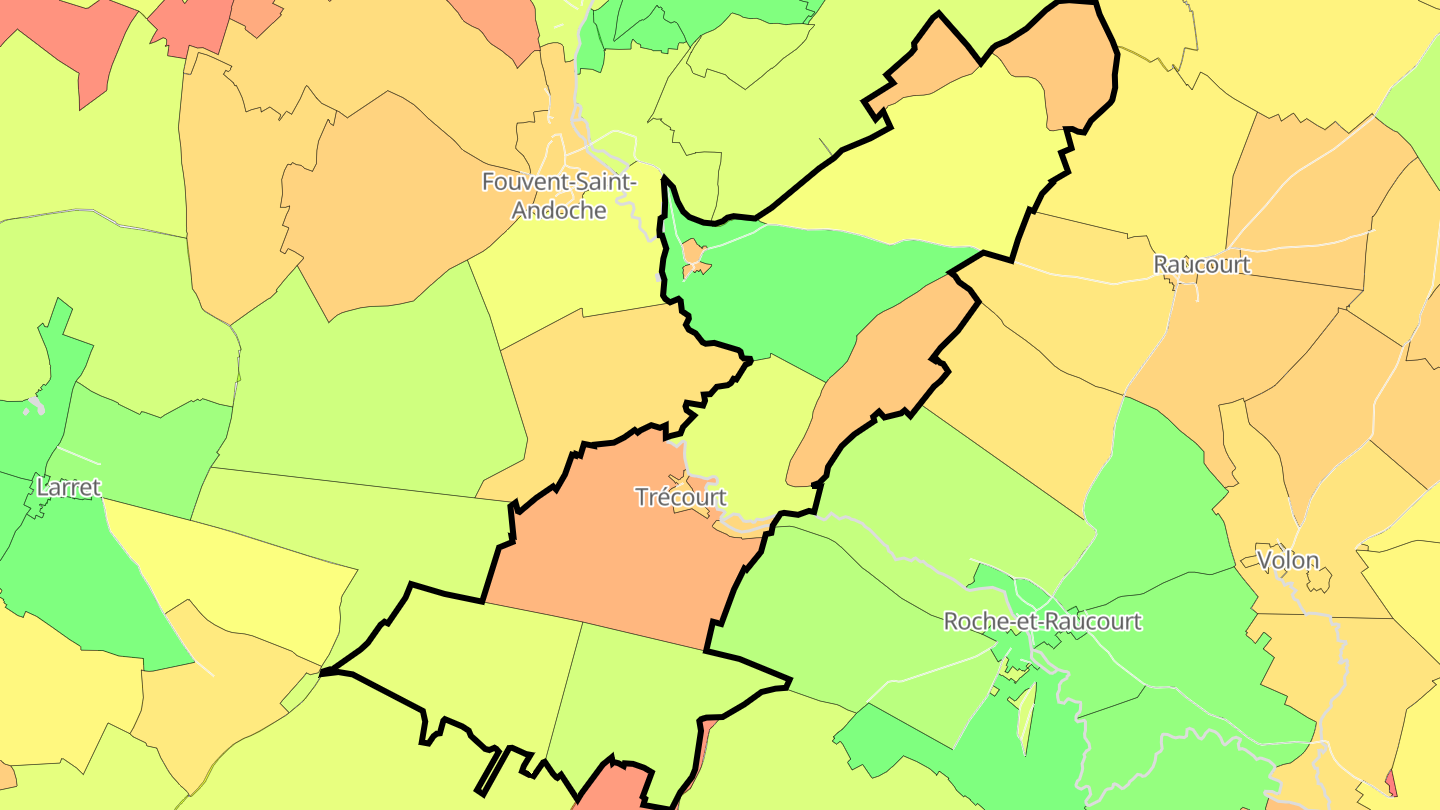 Carte des prix de l'immobilier Saint-Andoche