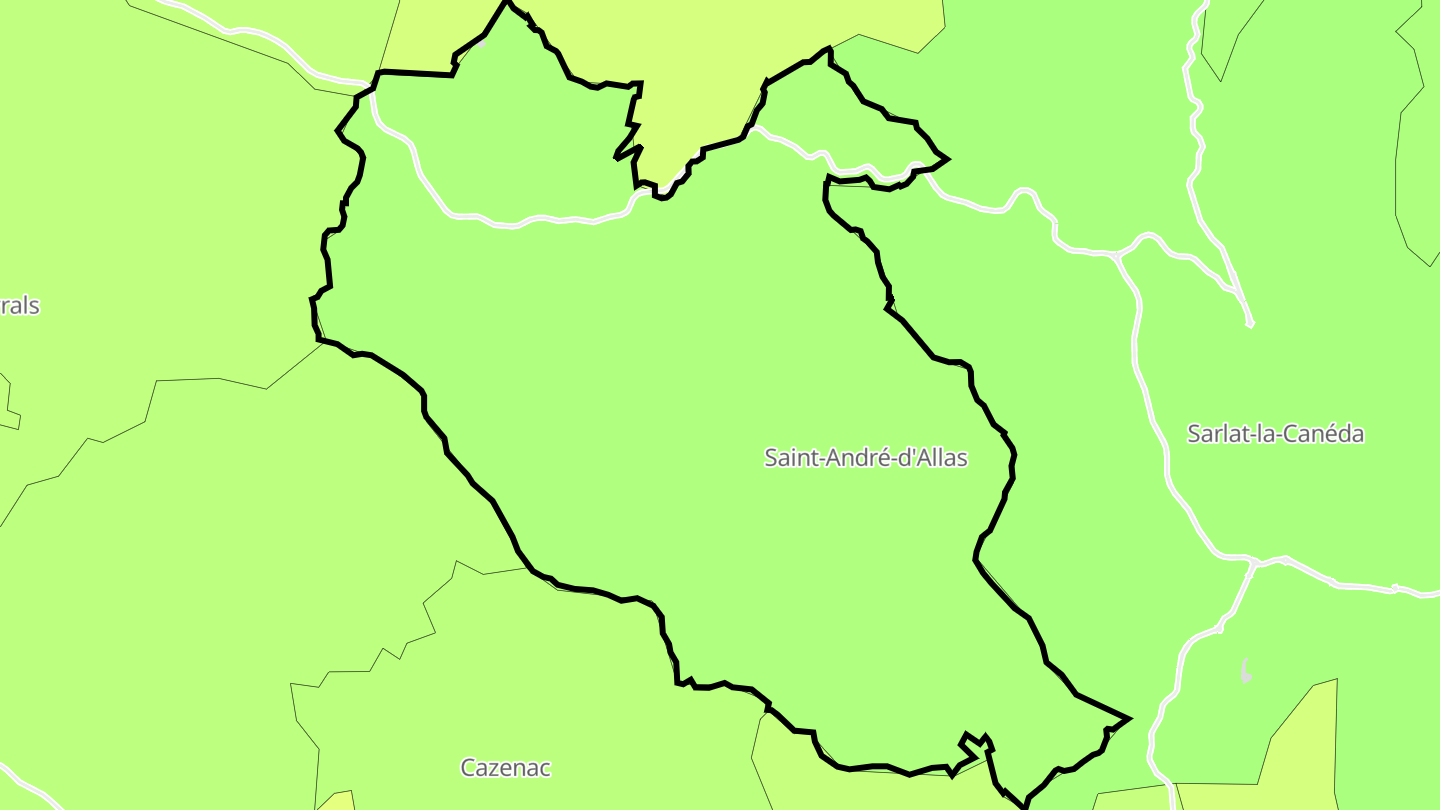 Carte des prix de l'immobilier Saint-André-d'Allas