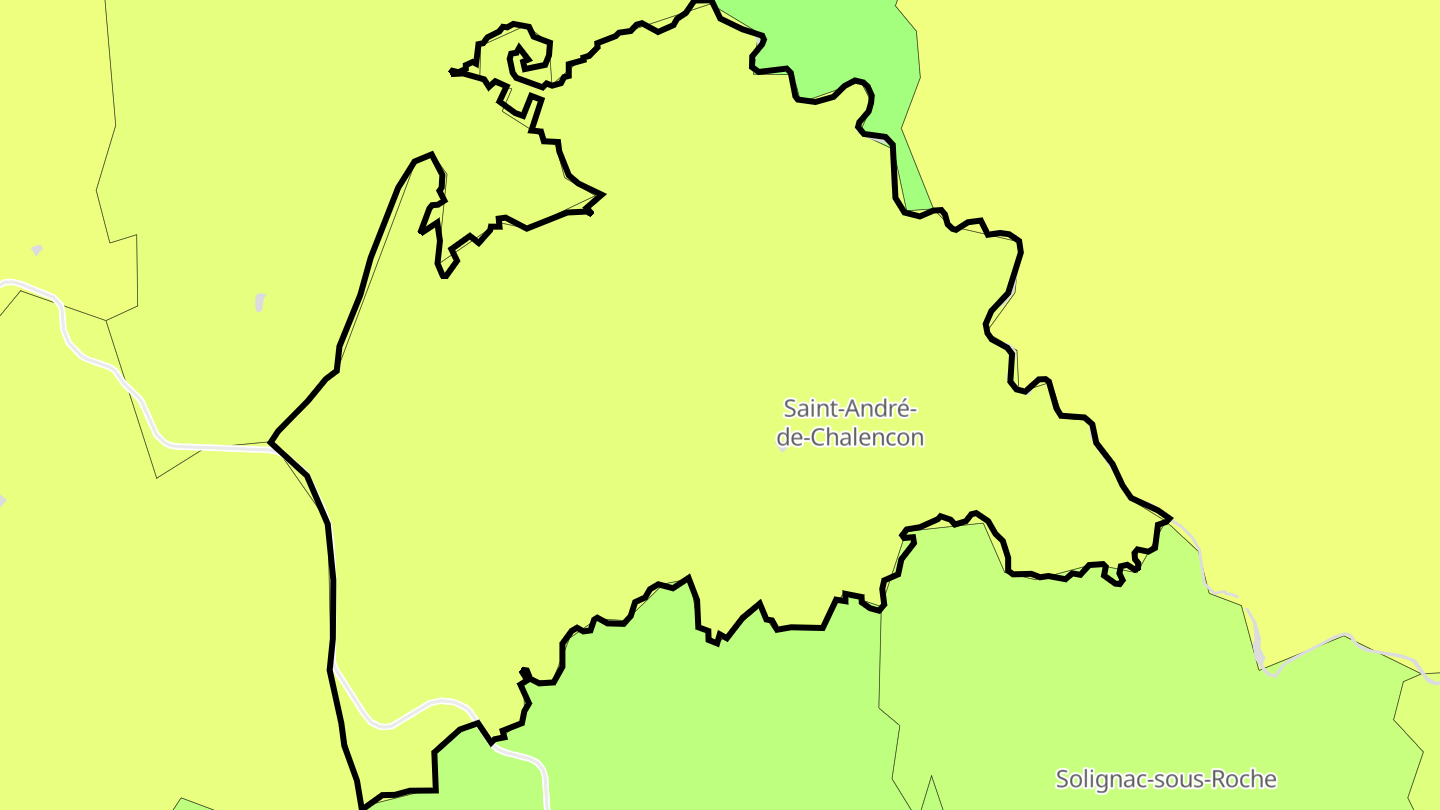 Carte des prix de l'immobilier Saint-André-de-Chalencon
