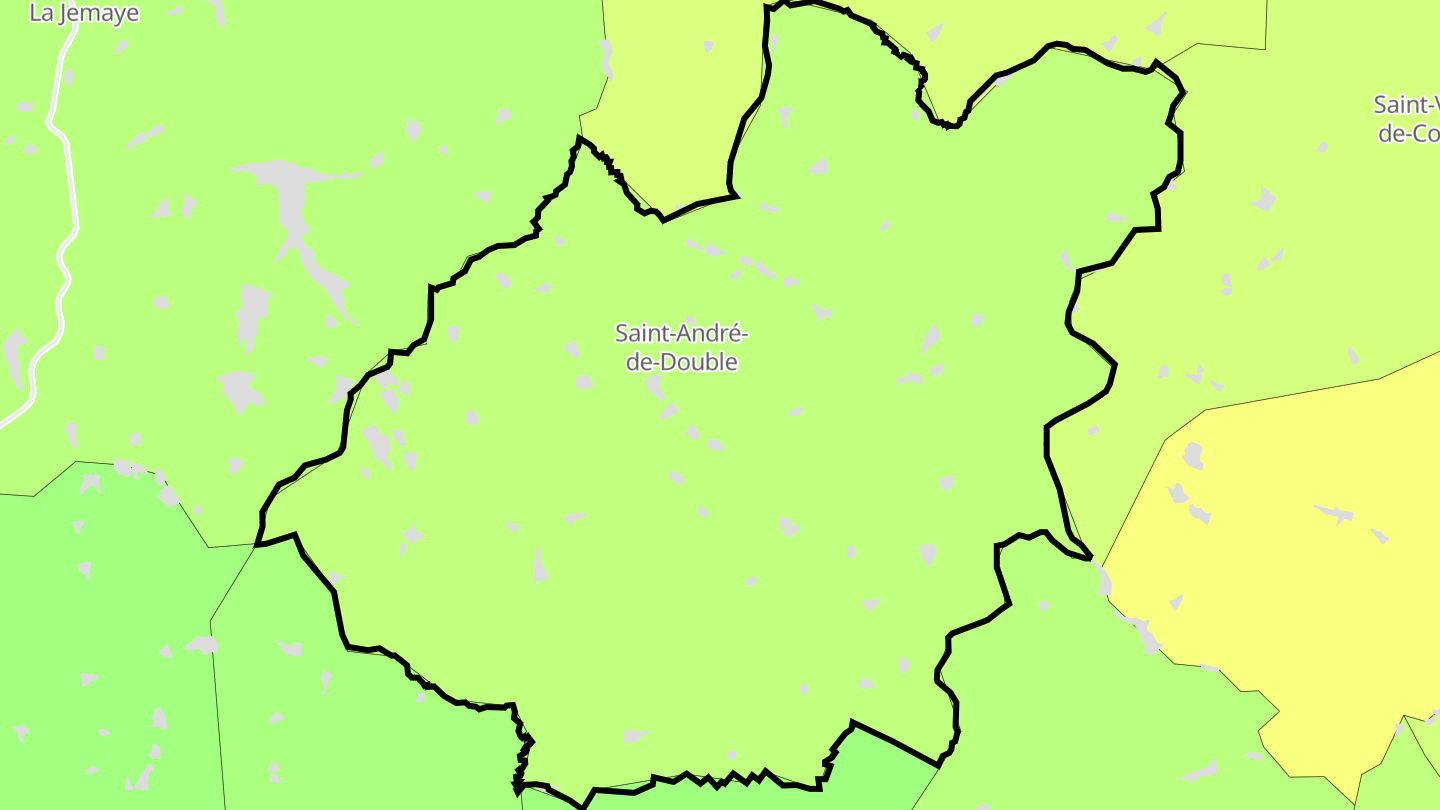 Carte des prix de l'immobilier Saint-André-de-Double