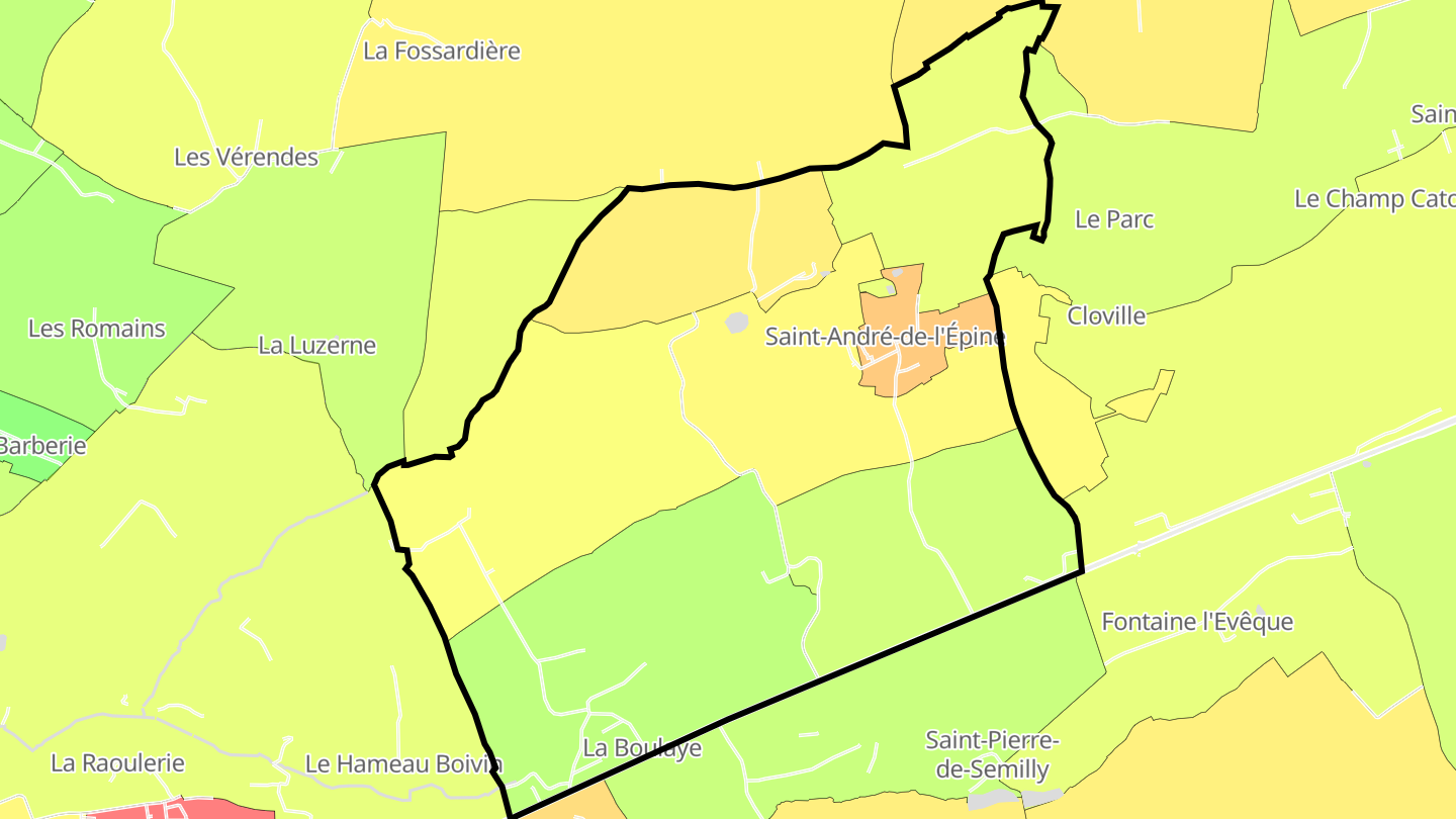 Carte des prix de l'immobilier Saint-André-de-l'Épine