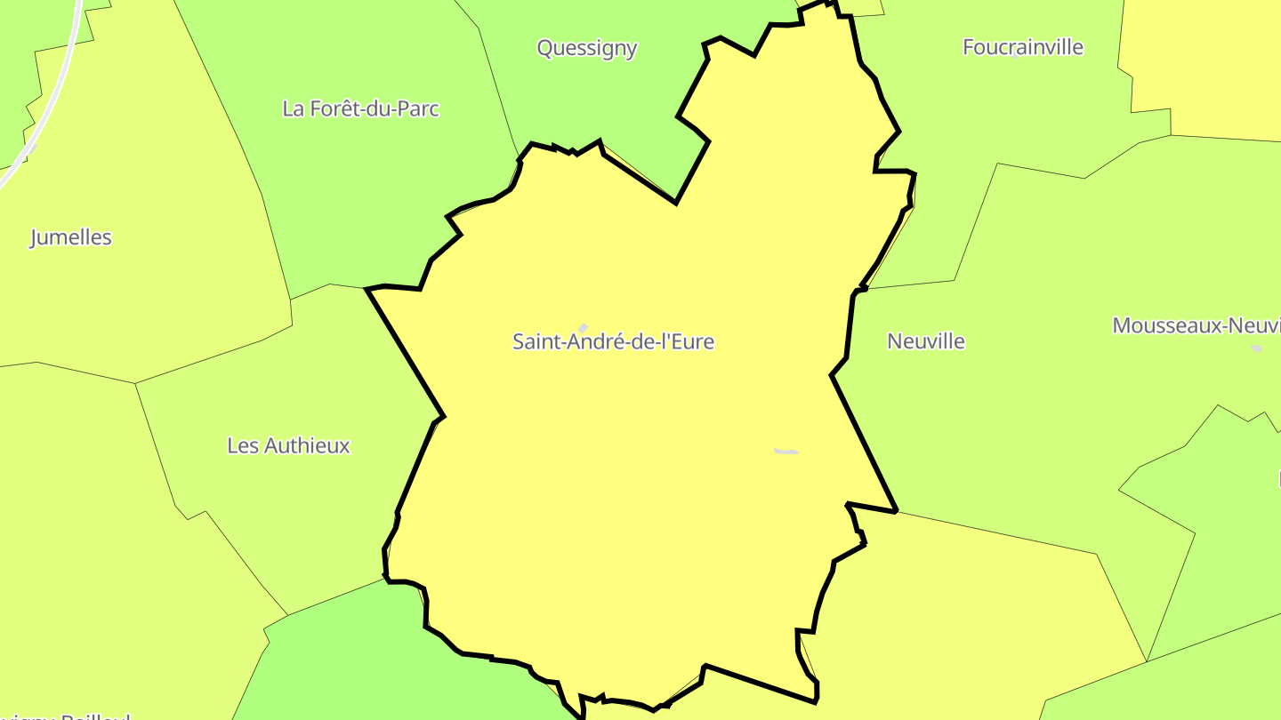 Carte des prix de l'immobilier Saint-André-de-l'Eure