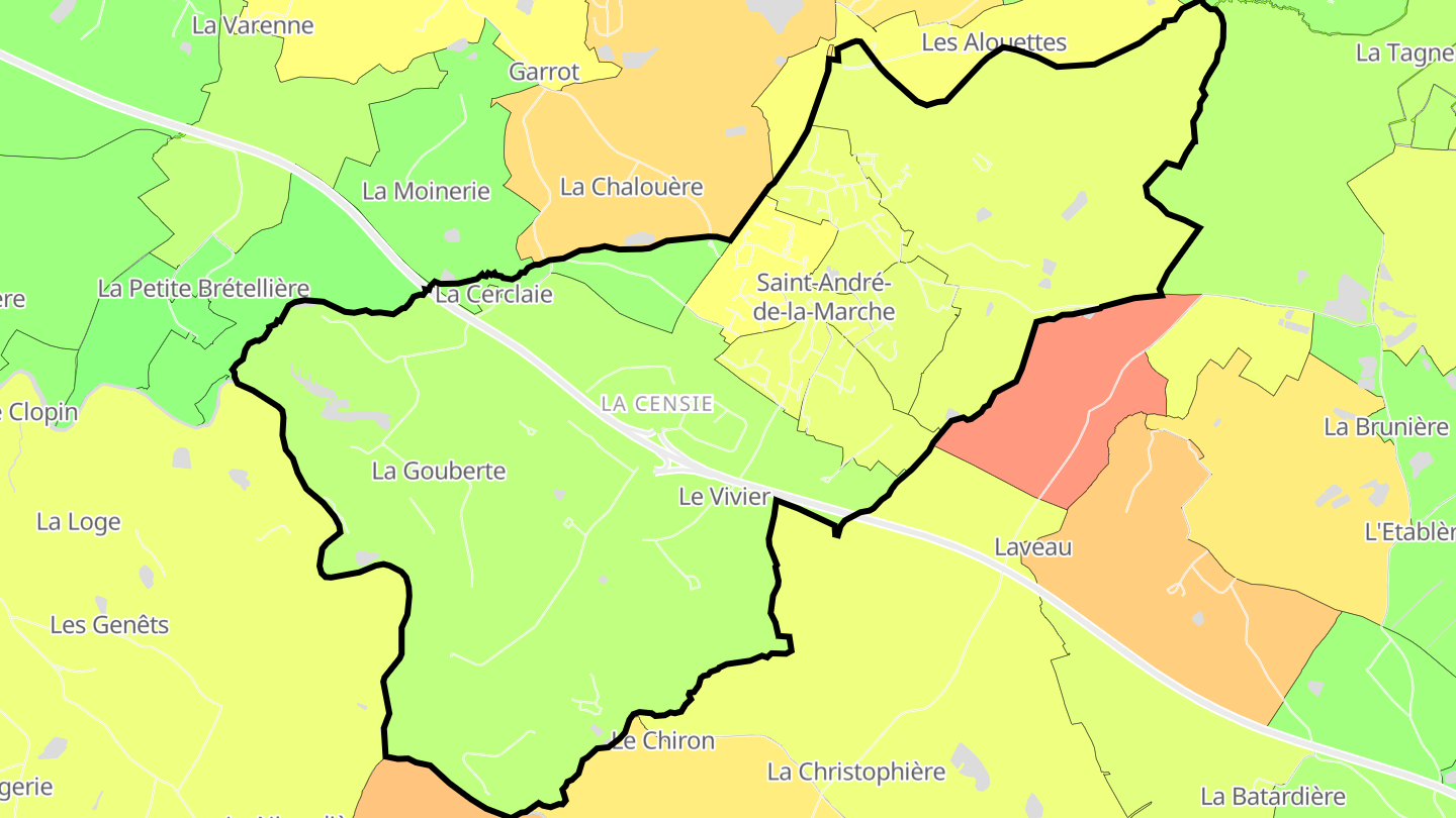 Carte des prix de l'immobilier Saint-André-de-la-Marche