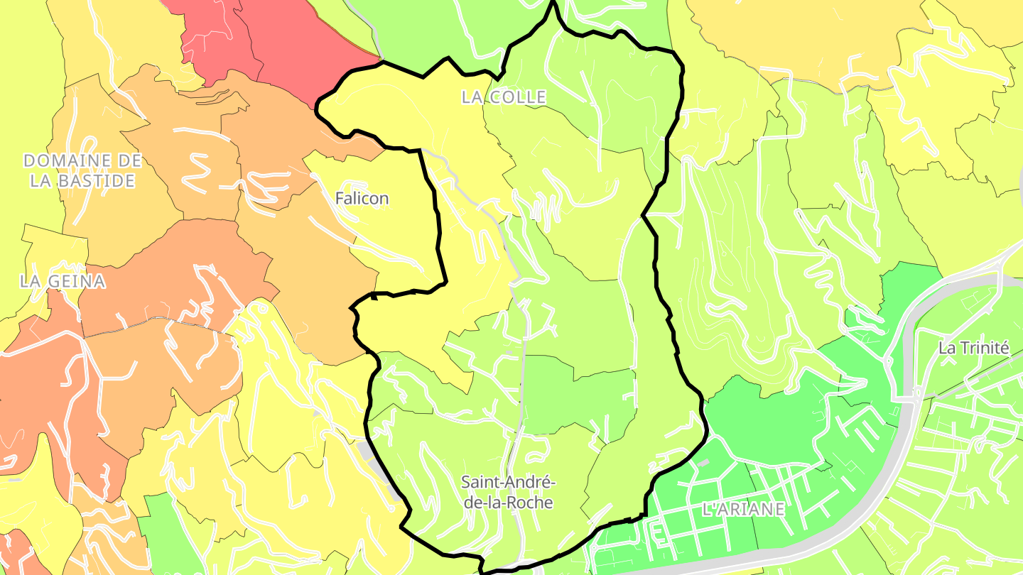 Carte des prix de l'immobilier Saint-André-de-la-Roche