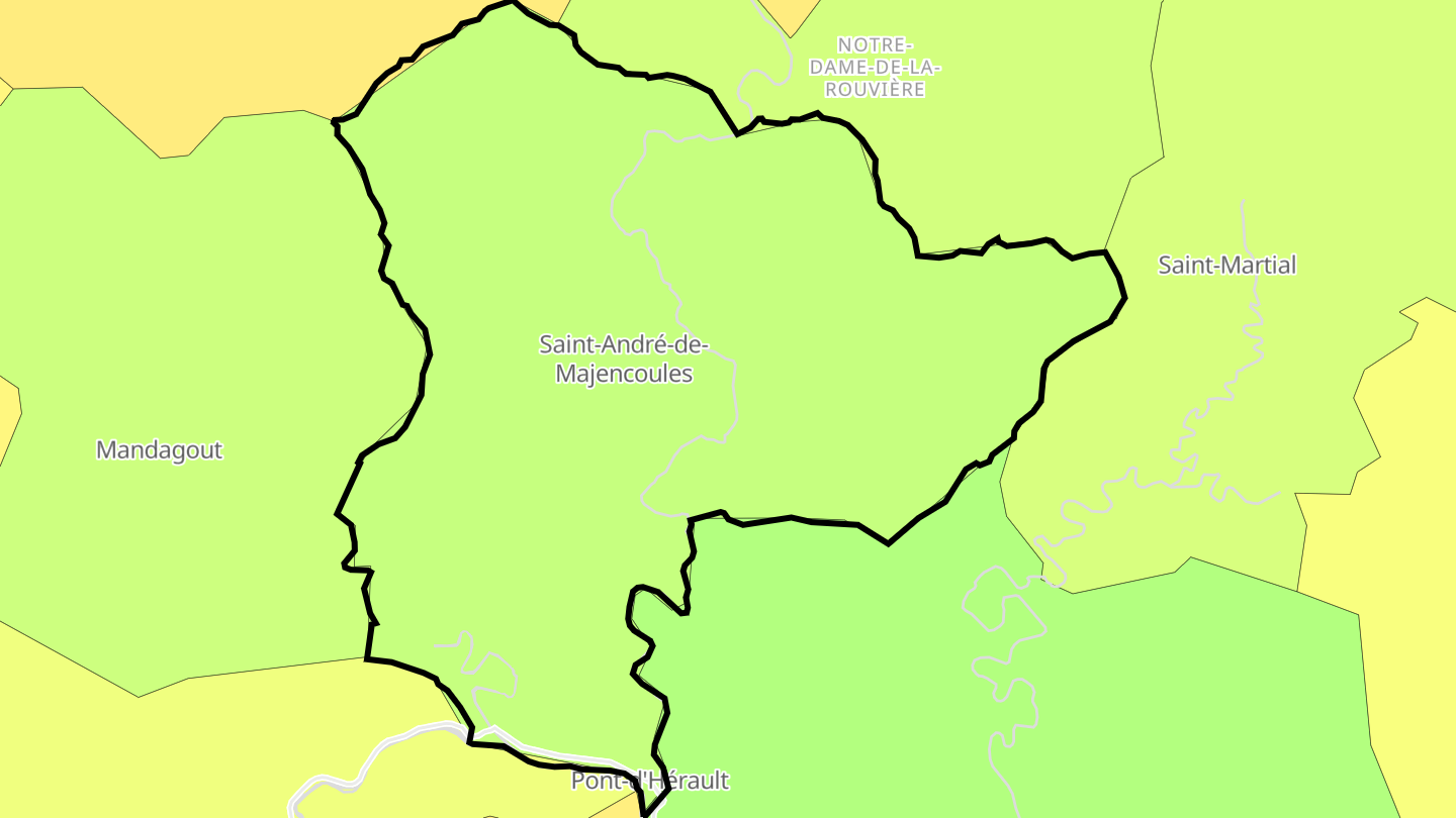 Carte des prix de l'immobilier Saint-André-de-Majencoules