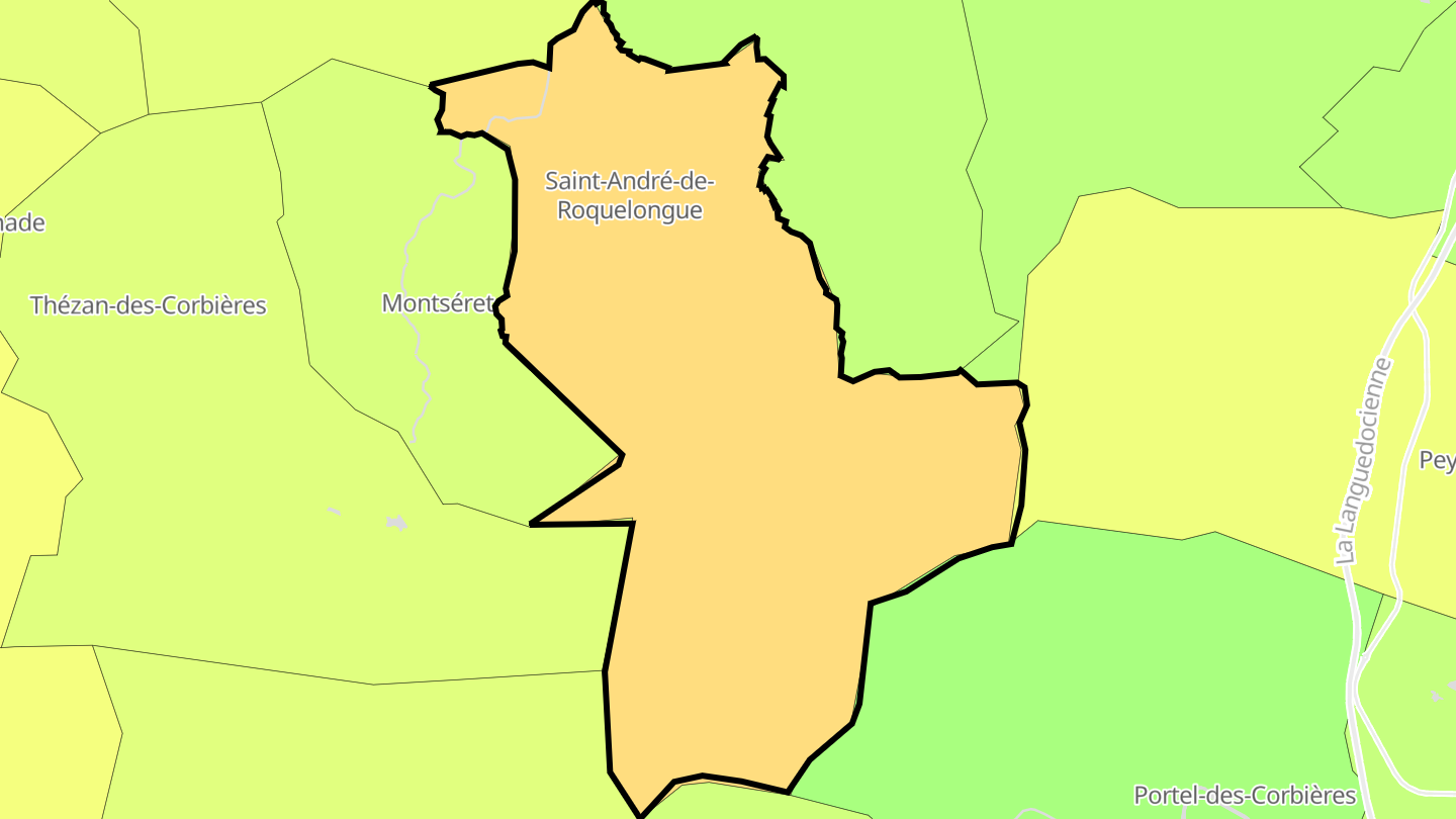 Carte des prix de l'immobilier Saint-André-de-Roquelongue