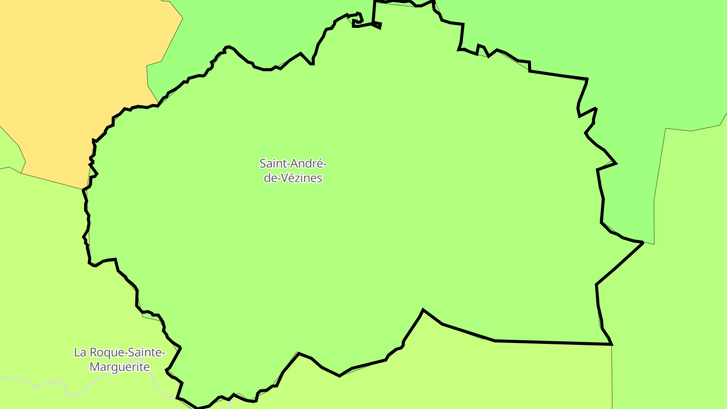 Carte des prix de l'immobilier Saint-André-de-Vézines