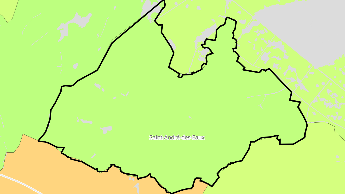 Carte des prix de l'immobilier Saint-André-des-Eaux