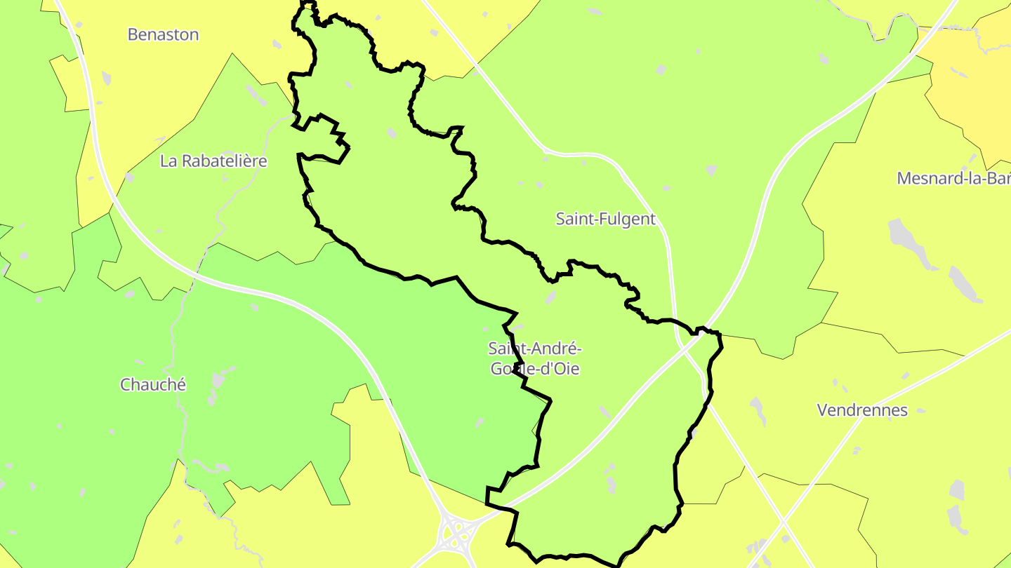 Carte des prix de l'immobilier Saint-André-Goule-d'Oie