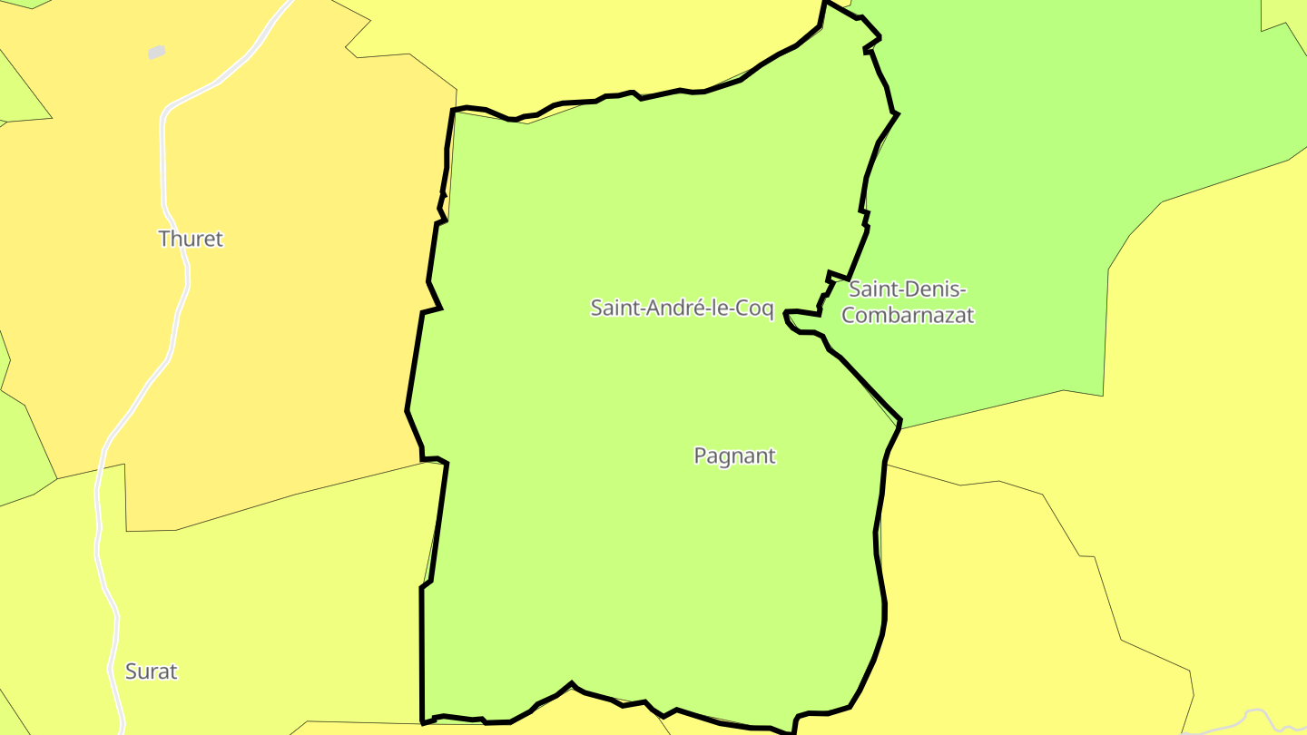 Carte des prix de l'immobilier Saint-André-le-Coq