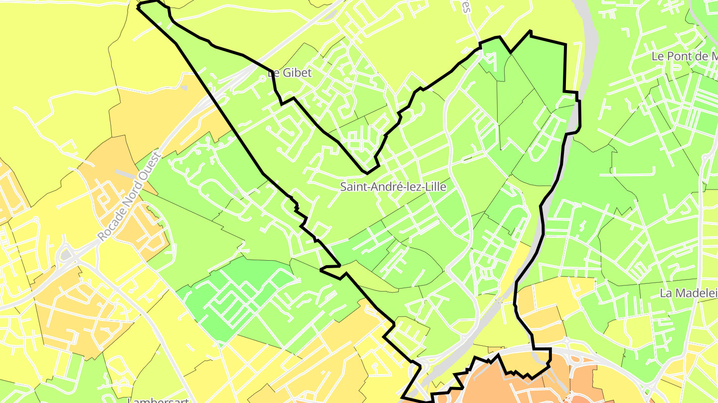 Carte des prix de l'immobilier Saint-André-lez-Lille