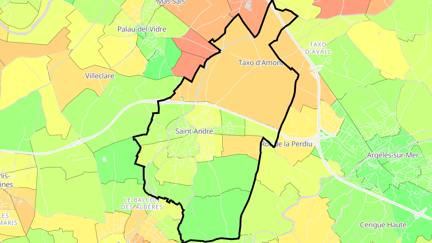 Carte des prix de l'immobilier Saint-André